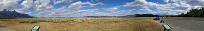 Panorama of Jackson Hole, the valley due east of the Grand Tetons