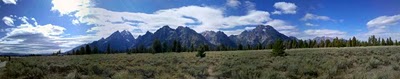 Panorama of the Grand Tetons